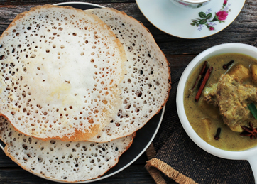 Appam with Stew from Kerala